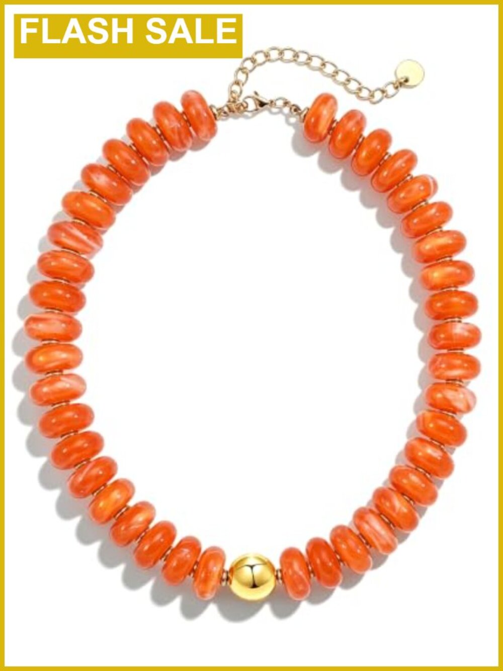 Chunky Beaded Necklace Big Acrylic Bead Statement Choker